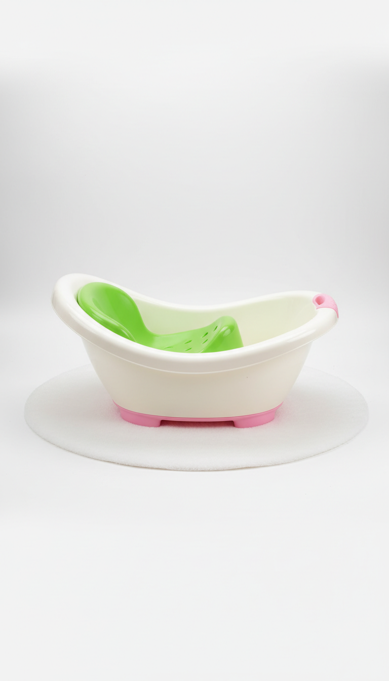 Ergonomic Baby Bathtub, Fresh Green
