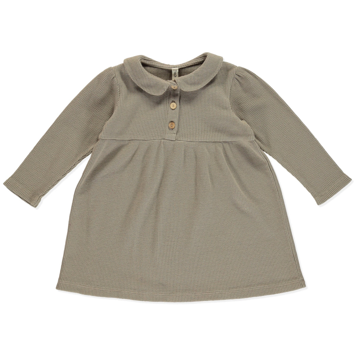 Organic Cotton Baby Girl Dress — Coffee