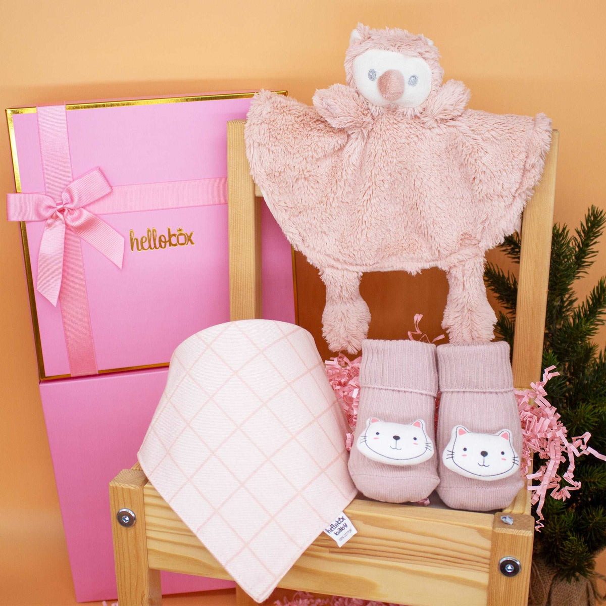 Baby Birth Gift Set for Girls - Comfort Blanket & Anti-Slip Socks