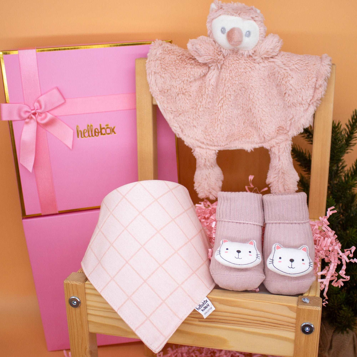 Baby Birth Gift Set for Girls - Comfort Blanket & Anti-Slip Socks