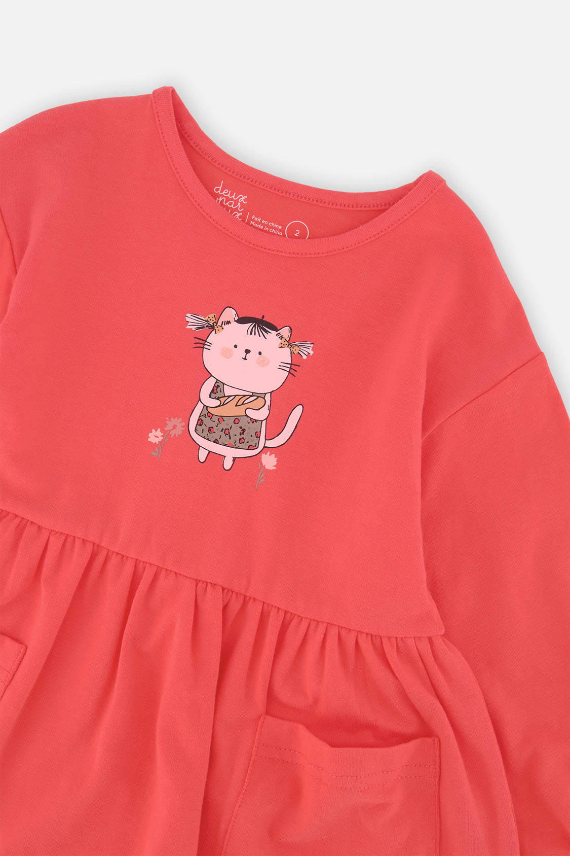 Baby Organic Cotton Tunic Coral Pink