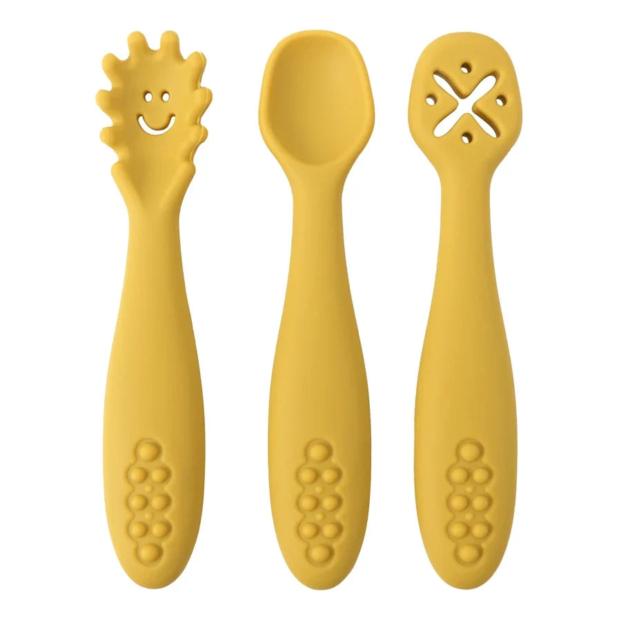 Silicone Baby Learning Spoons – Set of 3