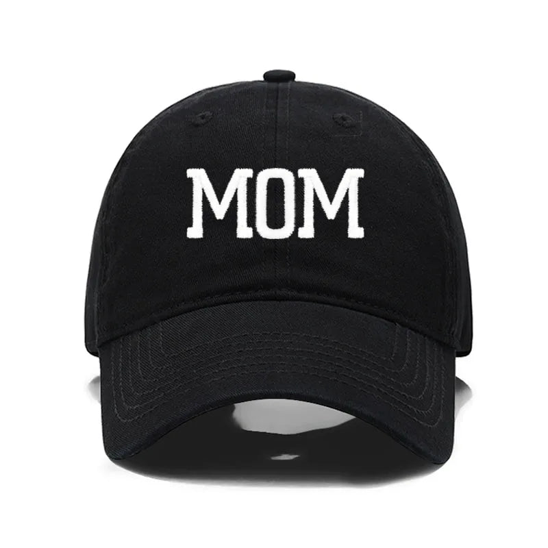 Embroidered Cotton Baseball Cap MOM and DAD