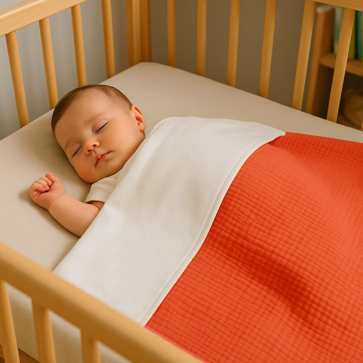 Organic Cotton Fleece Blanket - Strawberry