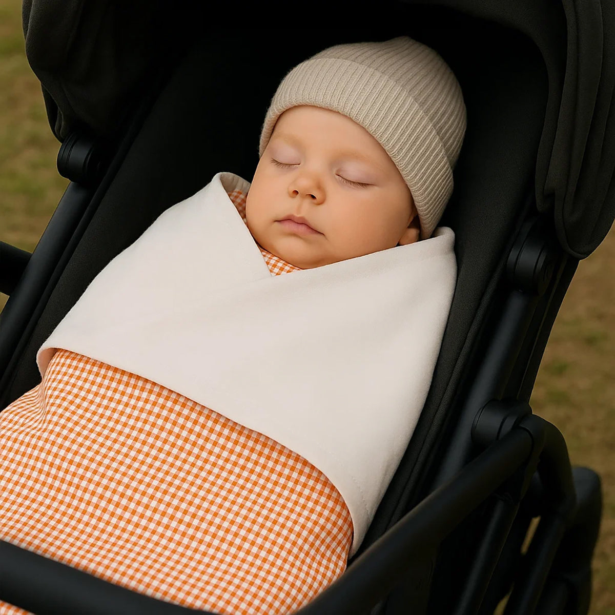 Organic Cotton Fleece Blanket - Vichy