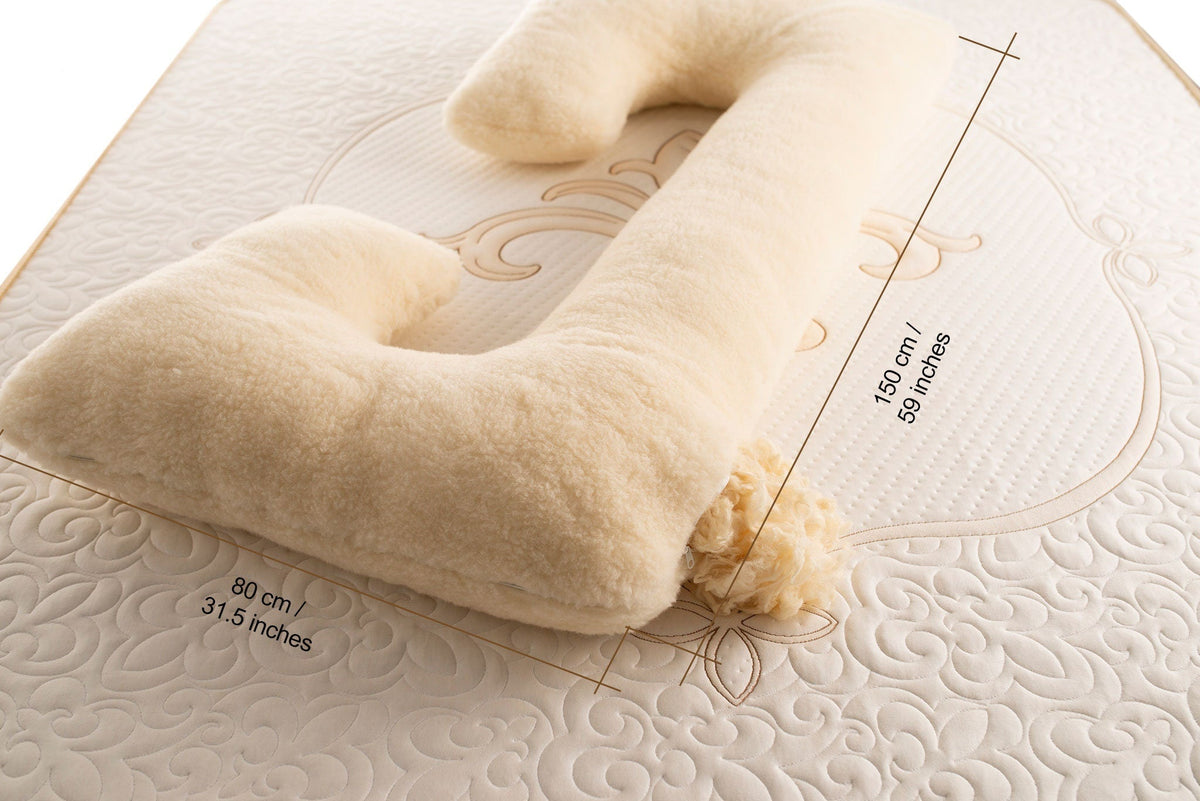 Merino Wool C-Shaped Pregnancy Pillow