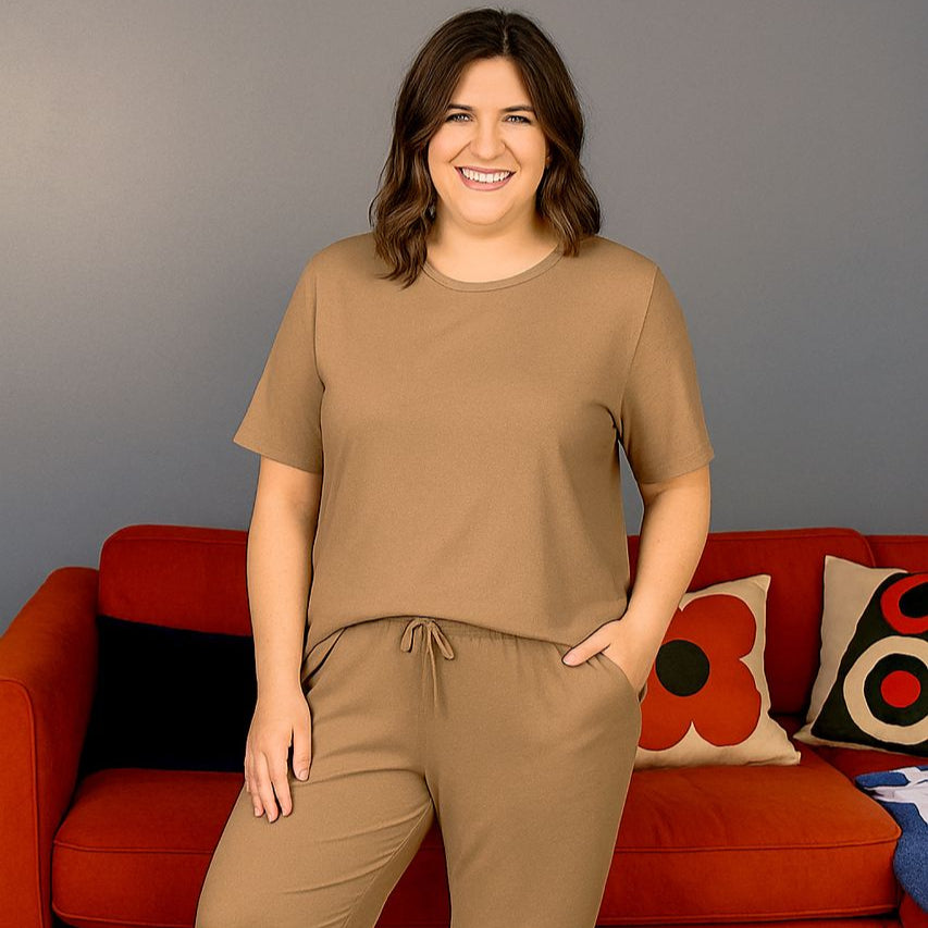 Mocha Cotton Nursing Pyjama Set