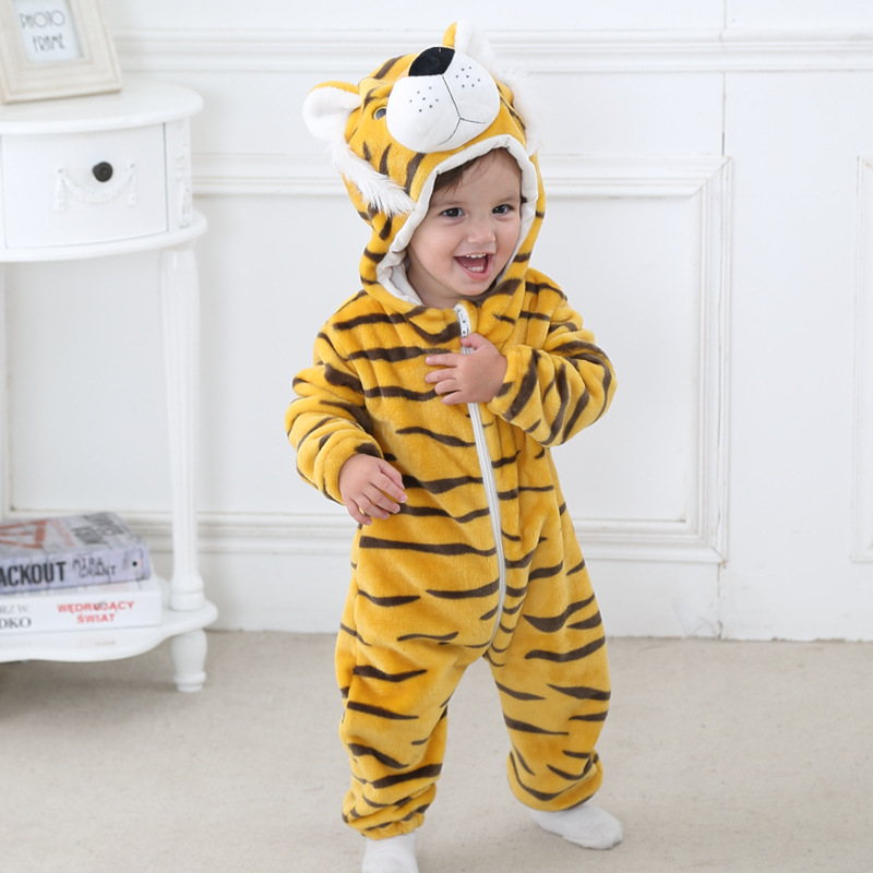 Newborn Flannel Animal Romper