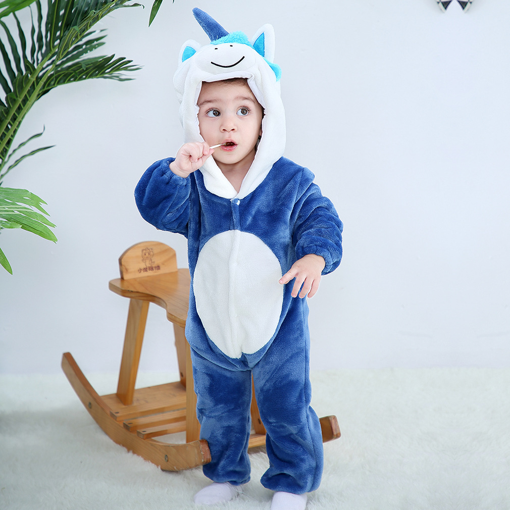 Newborn Flannel Animal Romper