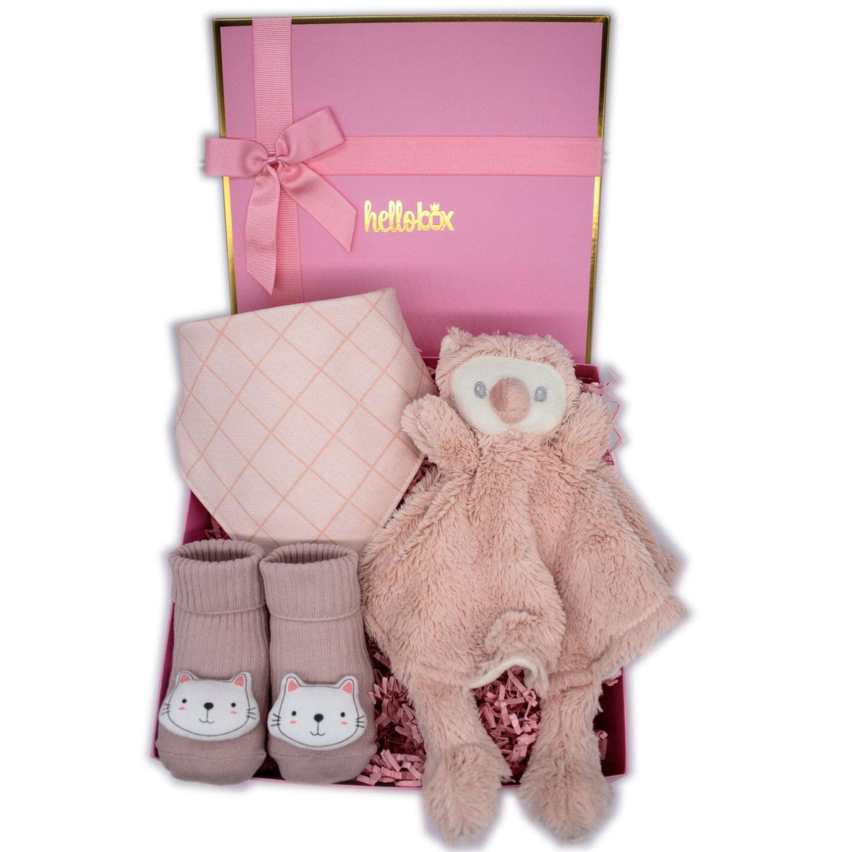 Baby Birth Gift Set for Girls - Comfort Blanket & Anti-Slip Socks