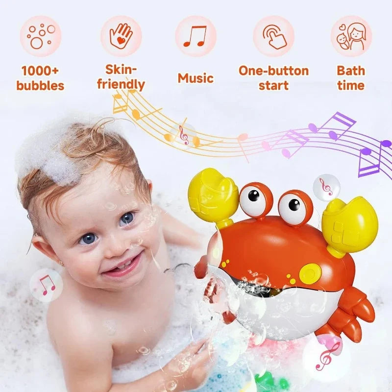 Bubble Machine Crab & Frog Musical Bath Toy
