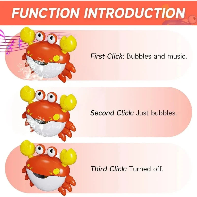 Bubble Machine Crab & Frog Musical Bath Toy