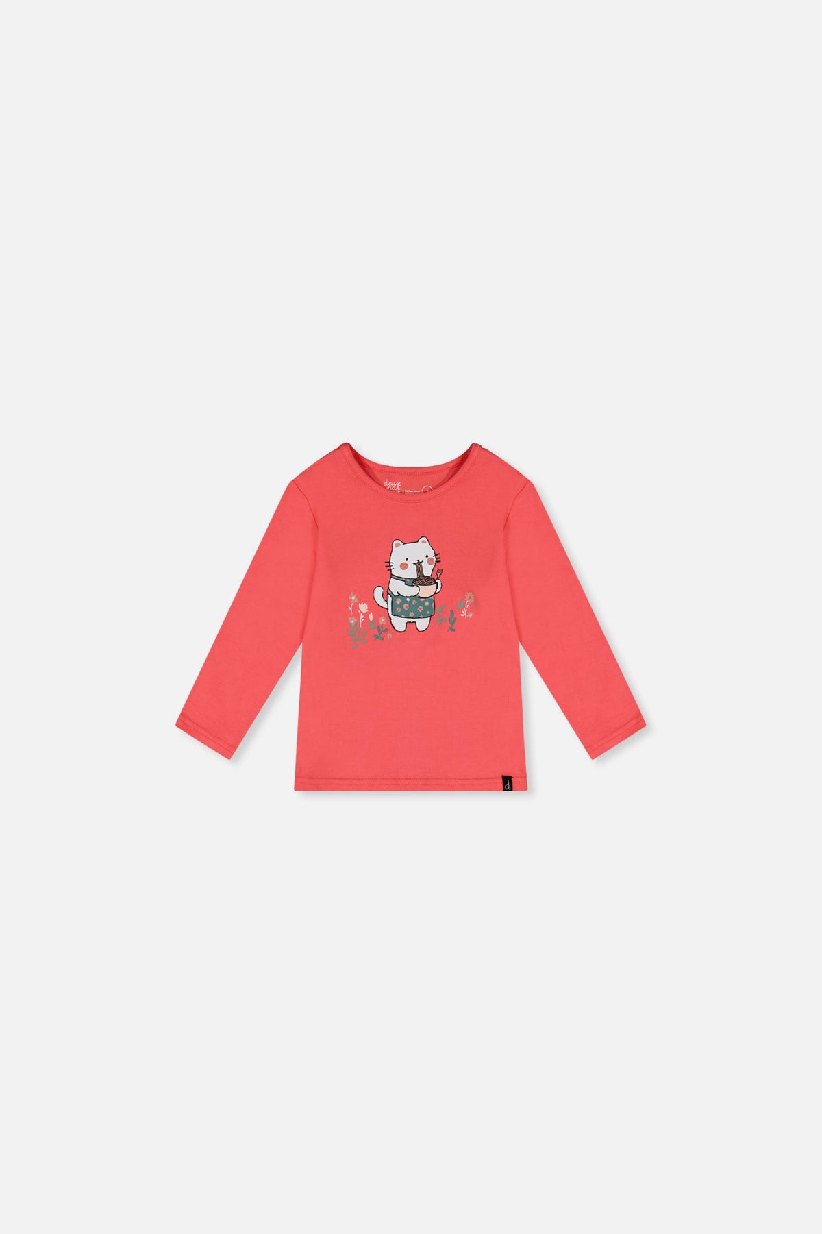 Baby Organic Cotton Long Sleeve T-Shirt Coral Pink