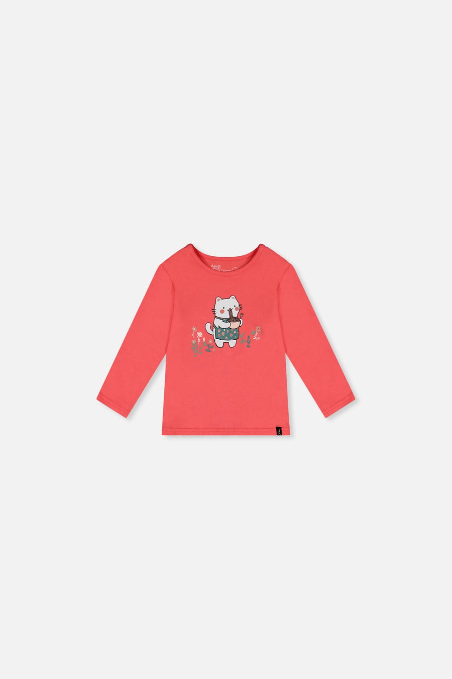Baby Organic Cotton Long Sleeve T-Shirt Coral Pink