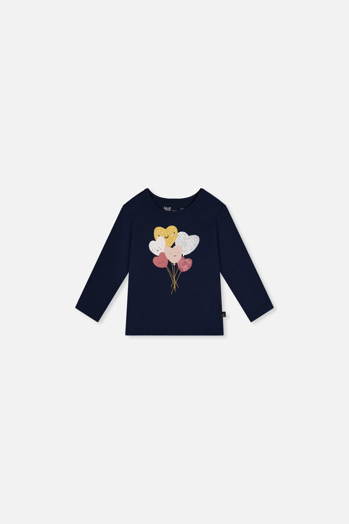 Baby Organic Cotton T-Shirt Royal Blue And Pink