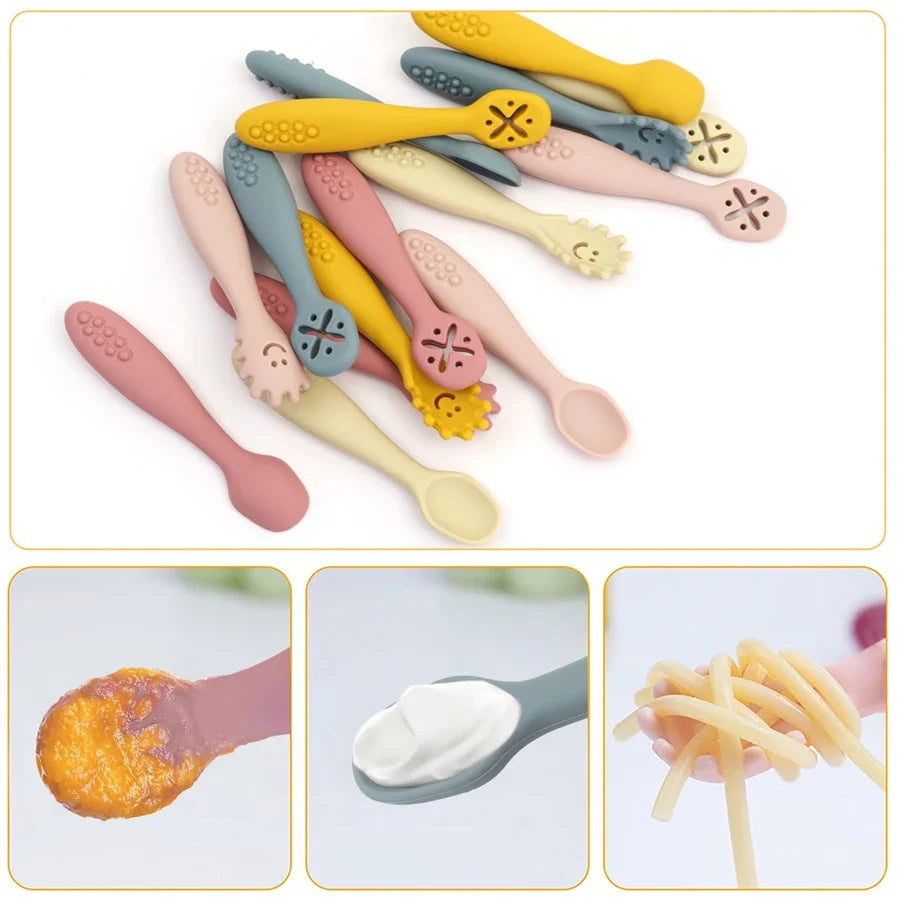 Silicone Baby Learning Spoons – Set of 3