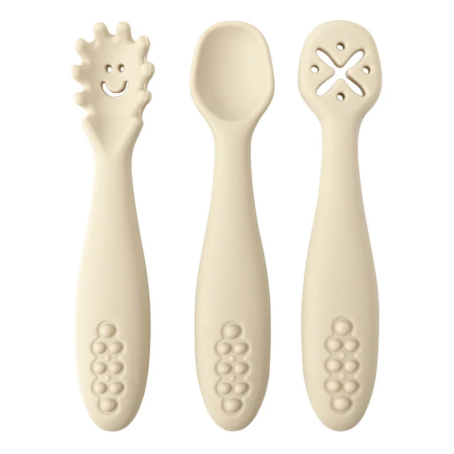 Silicone Baby Learning Spoons – Set of 3