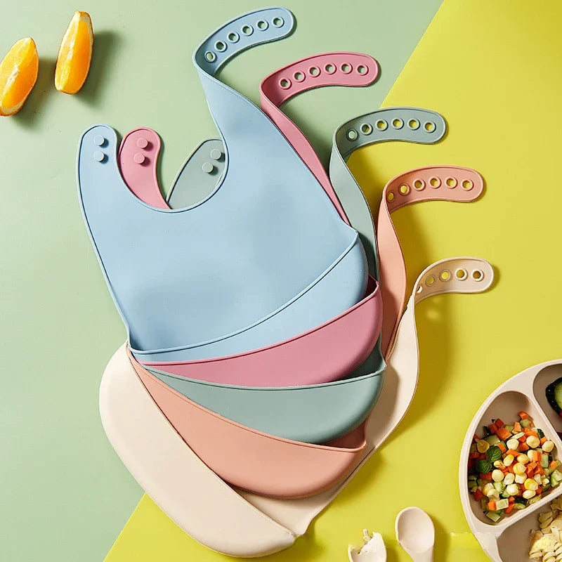 Baby Silicone Bib for Babies with Pocket-0
