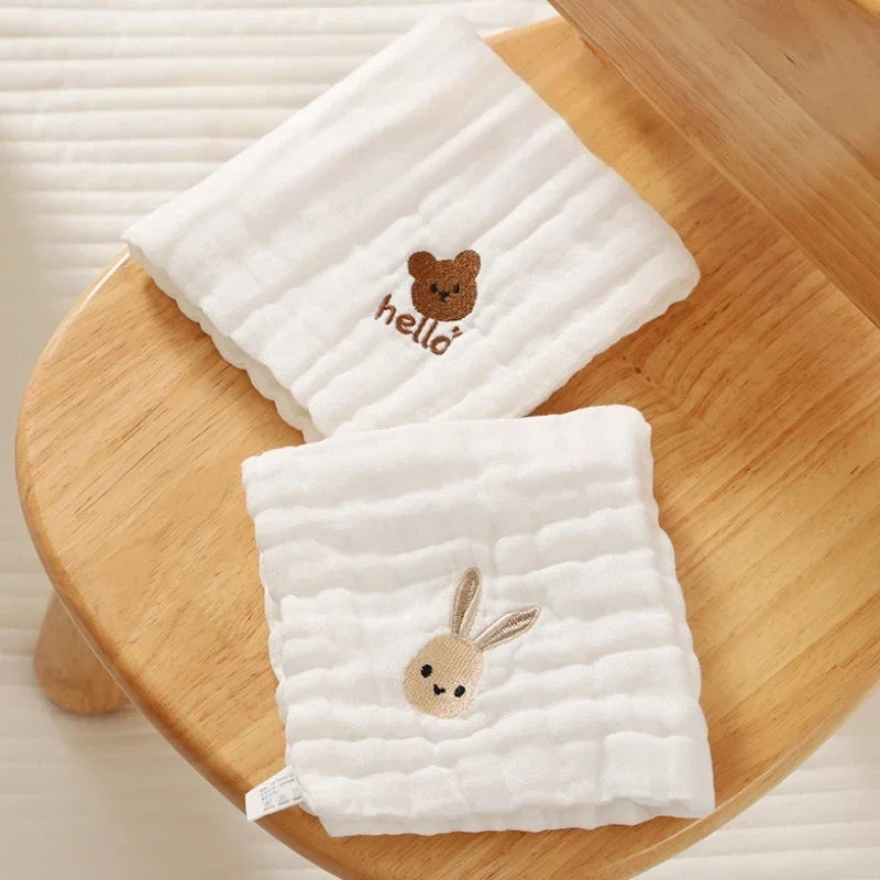 6 Layer Cotton Embroidered Baby Burp Cloth