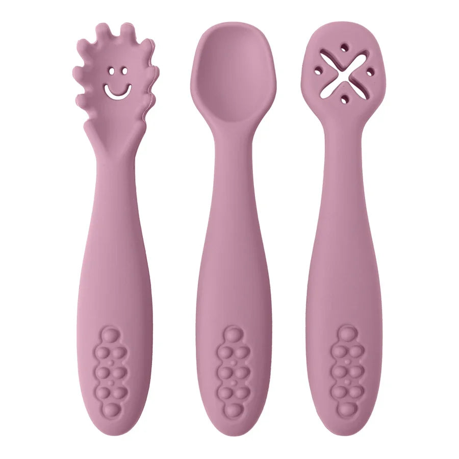 Silicone Baby Learning Spoons – Set of 3