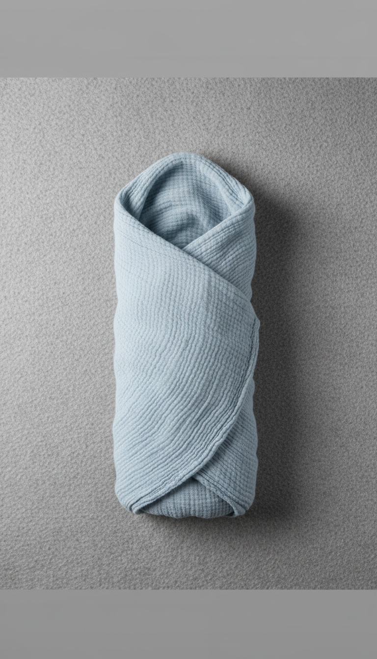 Infant Swaddle Blanket - Pale Blue Mist