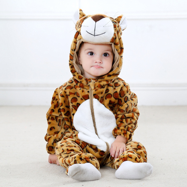 Newborn Flannel Animal Romper