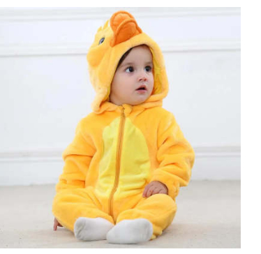 Newborn Flannel Animal Romper
