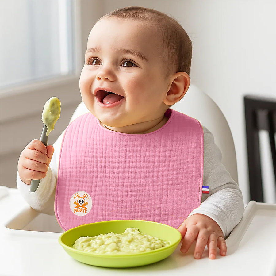 Organic Cotton Bib - Pink