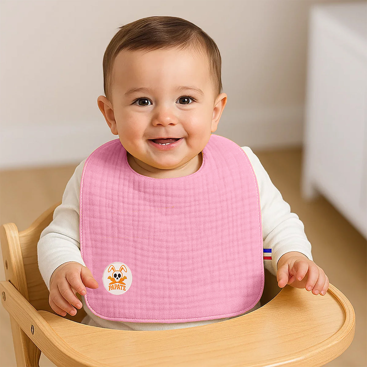 Organic Cotton Bib - Pink