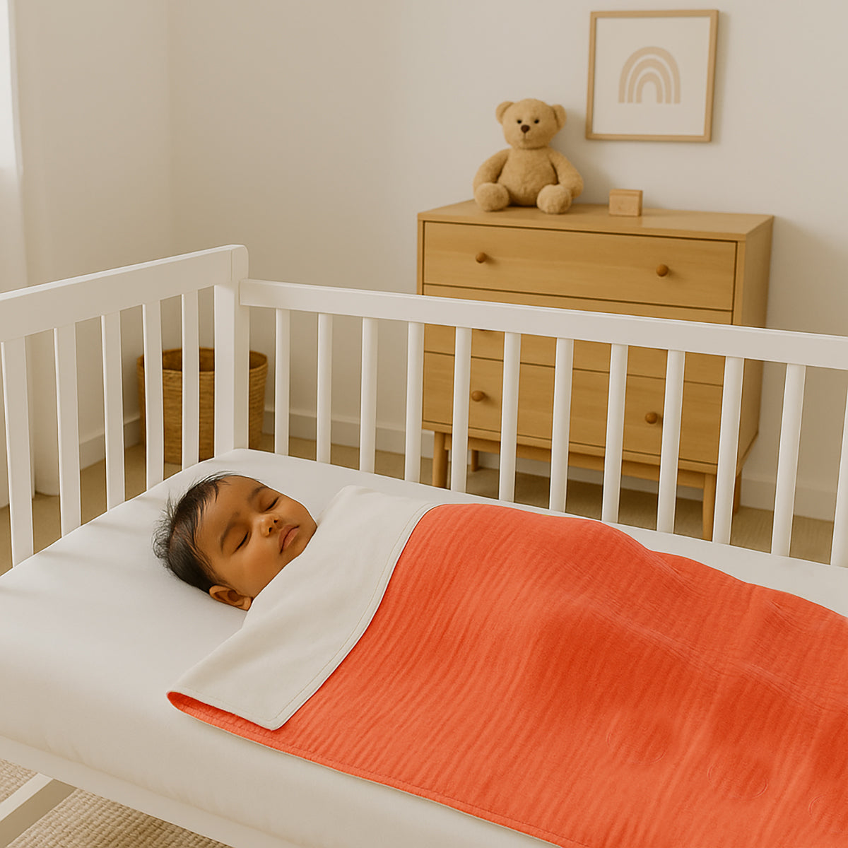 Organic Cotton Fleece Blanket -  Strawberry