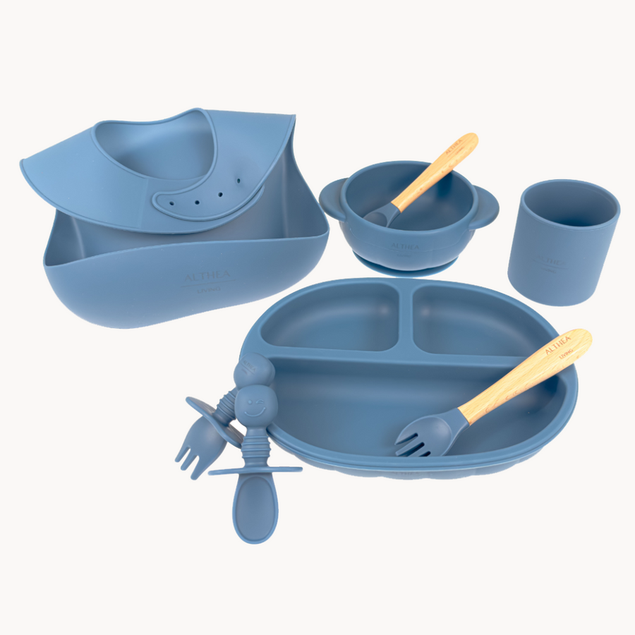 Organic Silicone Baby Tableware Set, 8 Pieces