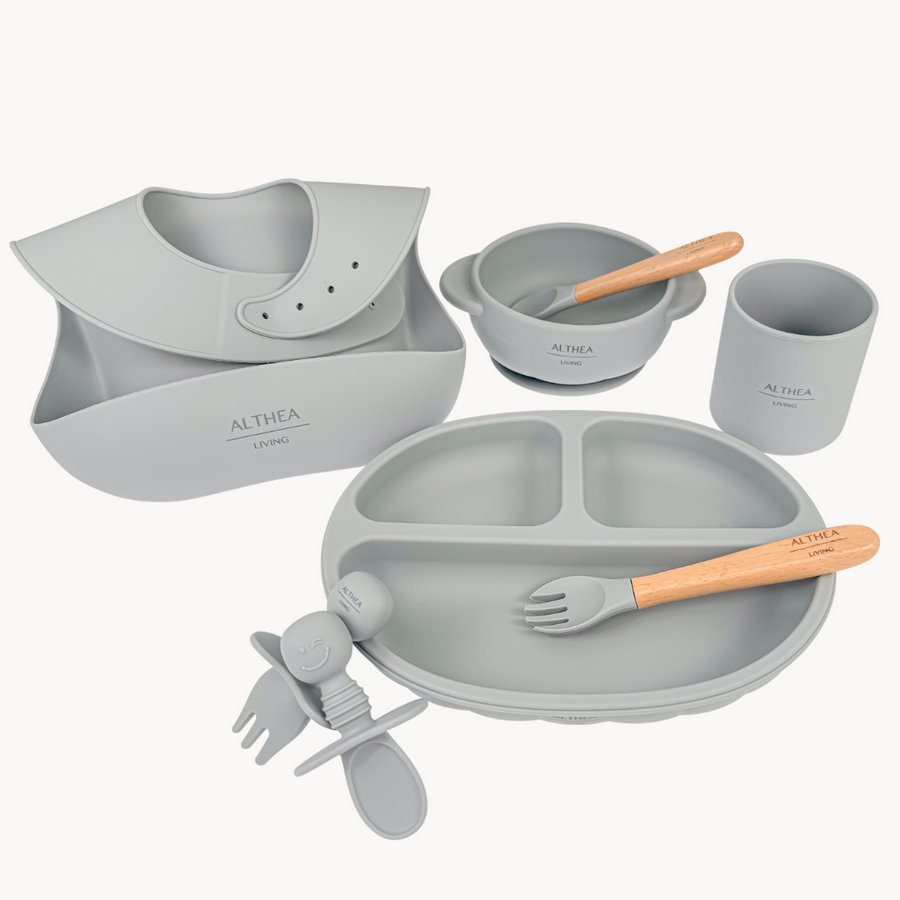 Organic Silicone Baby Tableware Set, 8 Pieces
