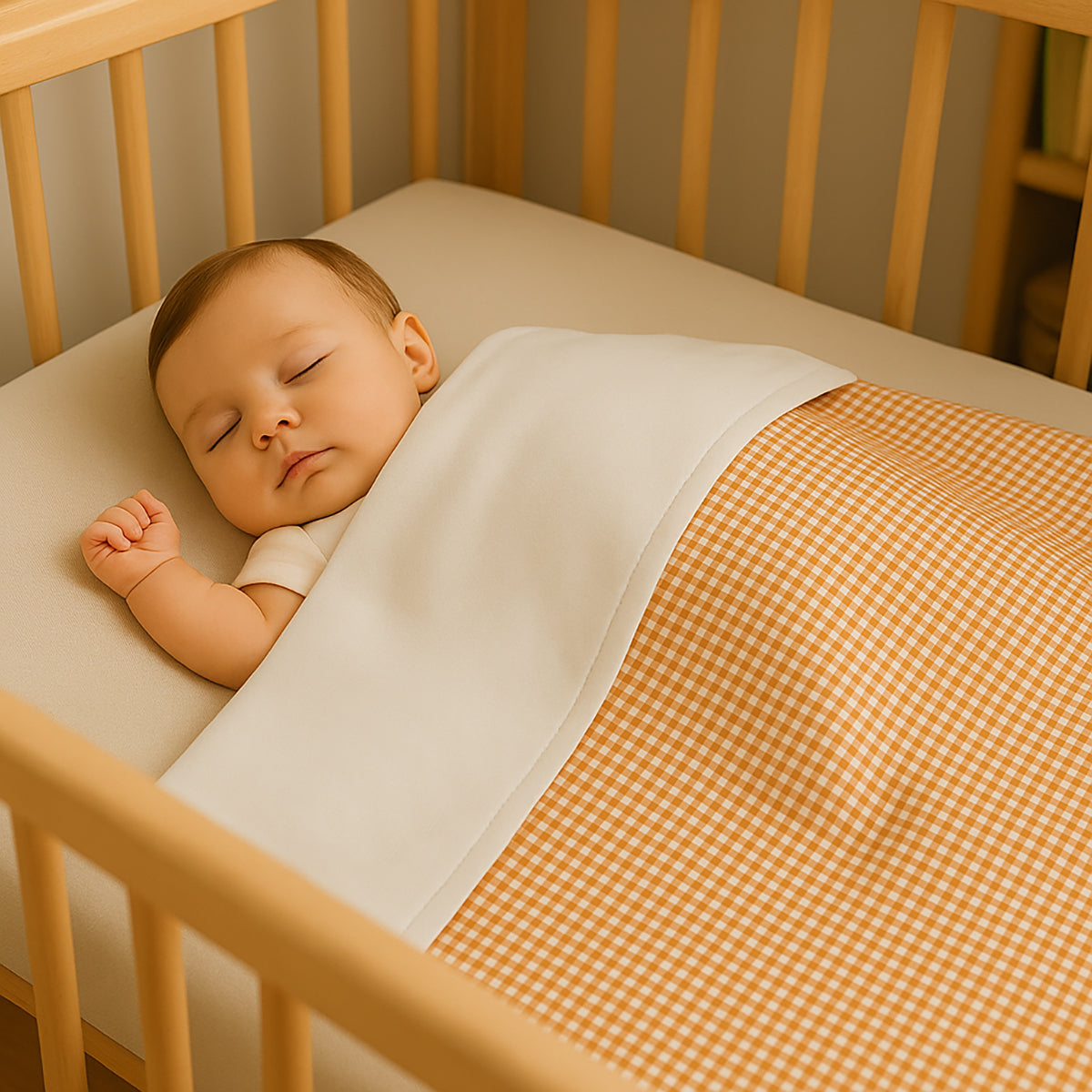 Organic Cotton Fleece Blanket -  Vichy