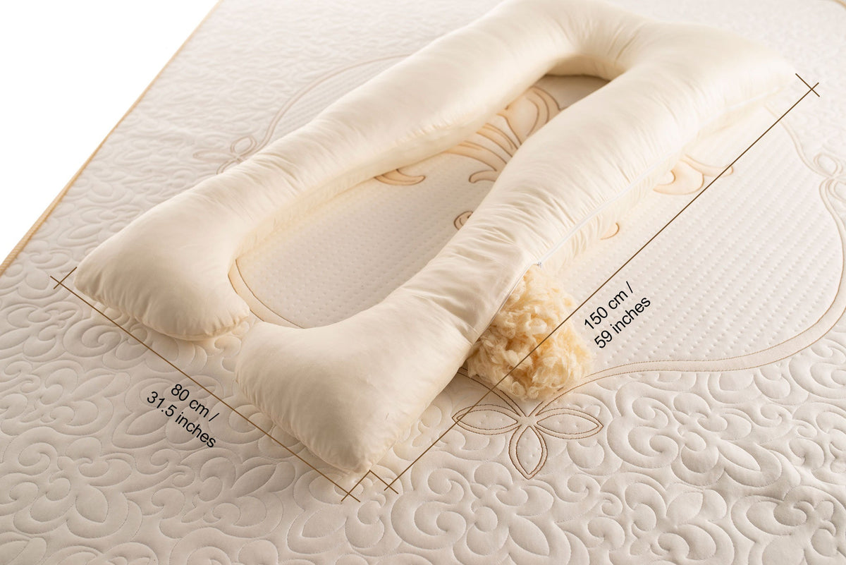 Natural Wool U-Shaped Pregnancy Pillow