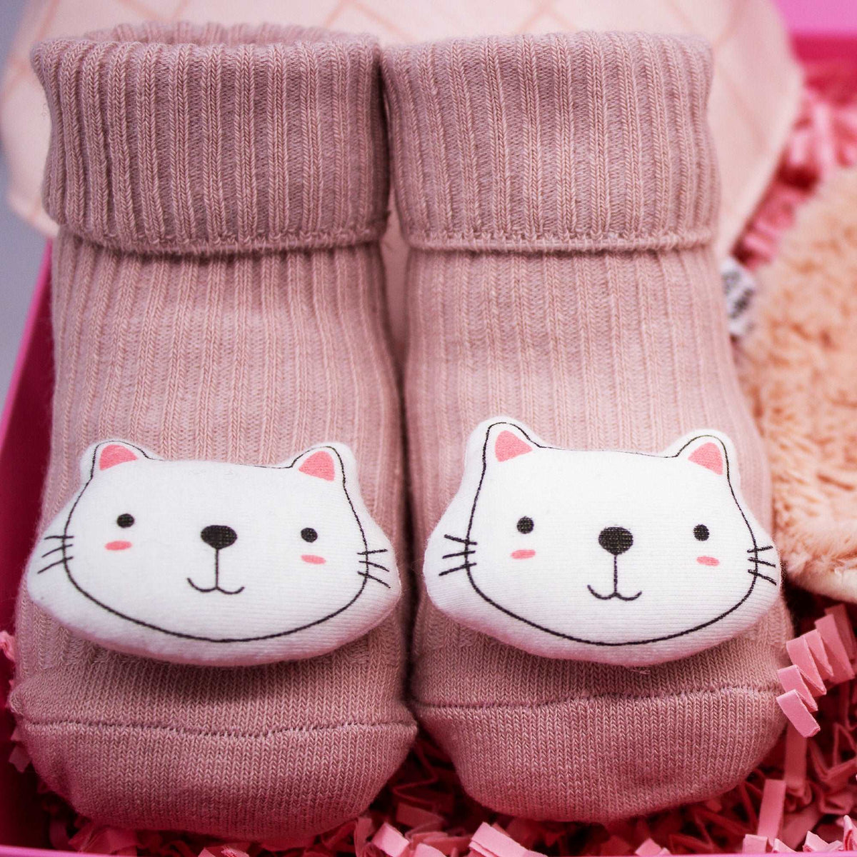 Baby Birth Gift Set for Girls - Comfort Blanket & Anti-Slip Socks