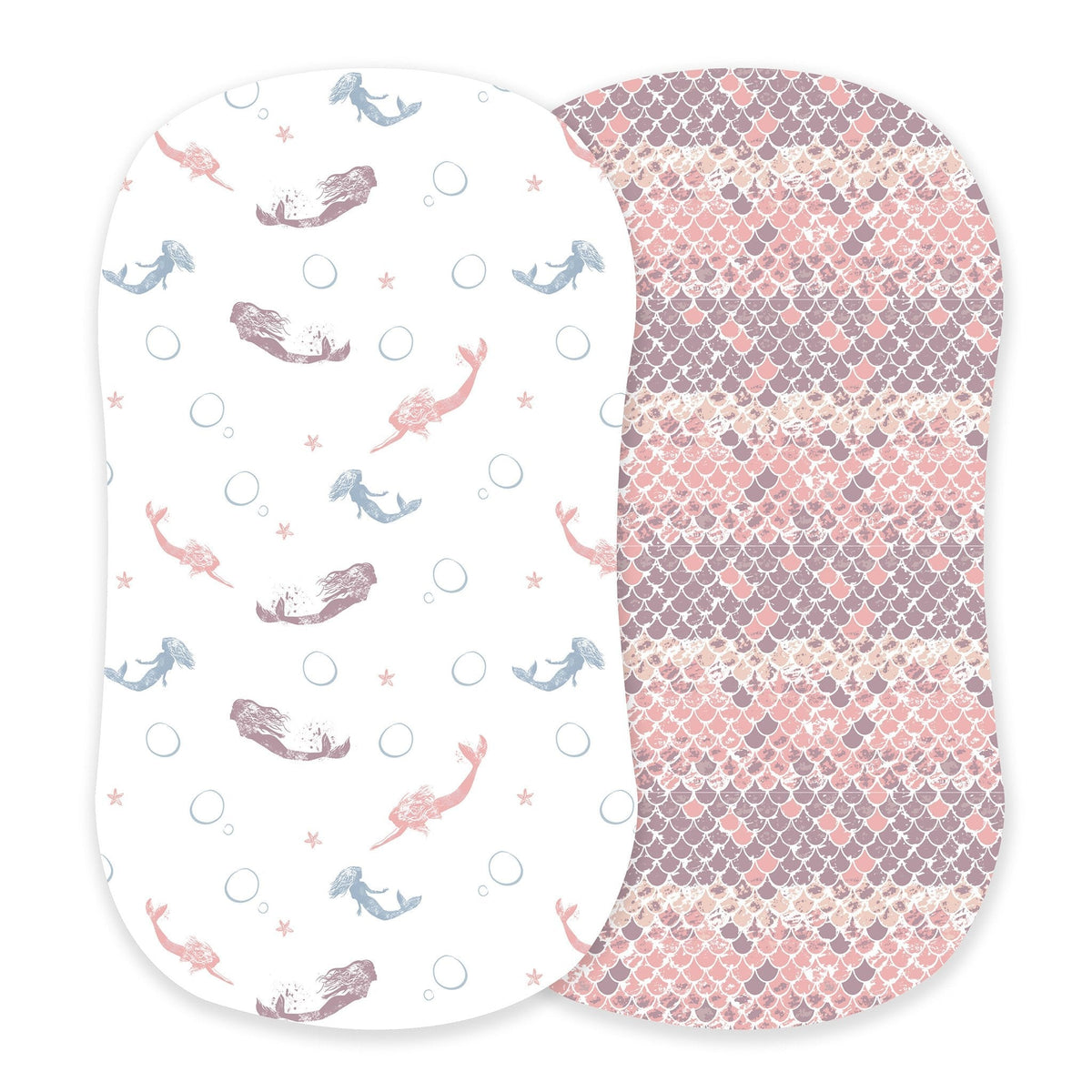 Mermaids and Scales Bamboo Changing Pad Cover/Bassinet Sheets-0