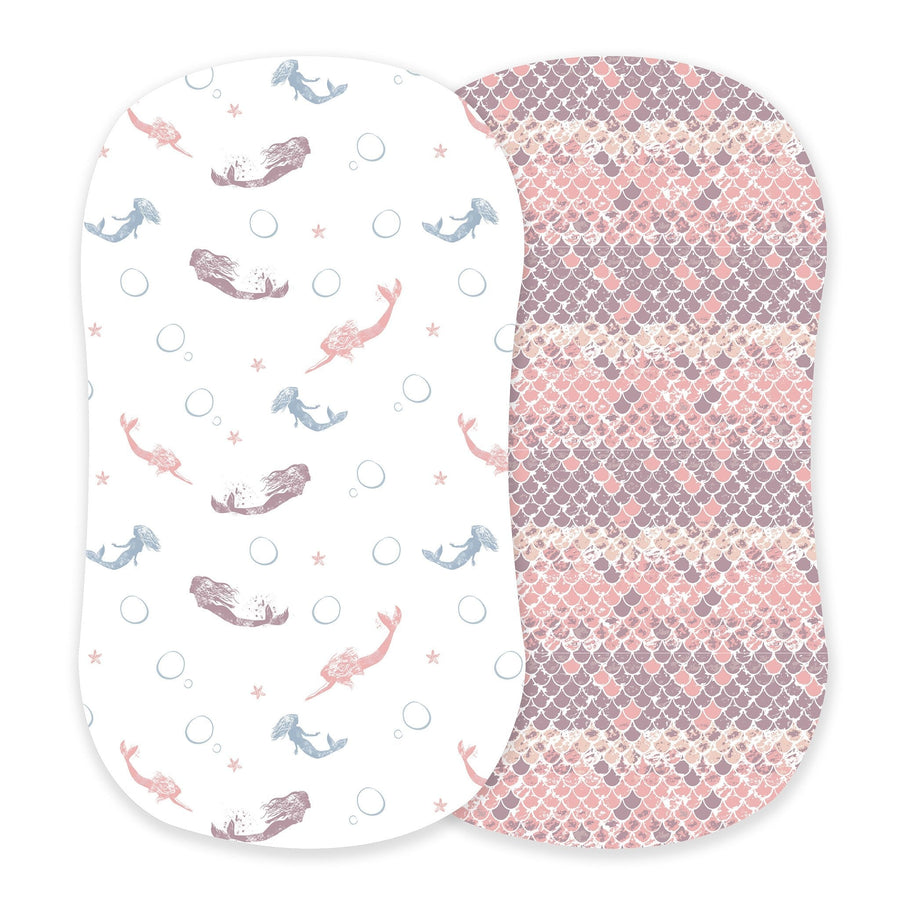 Mermaids and Scales Bamboo Changing Pad Cover/Bassinet Sheets-0
