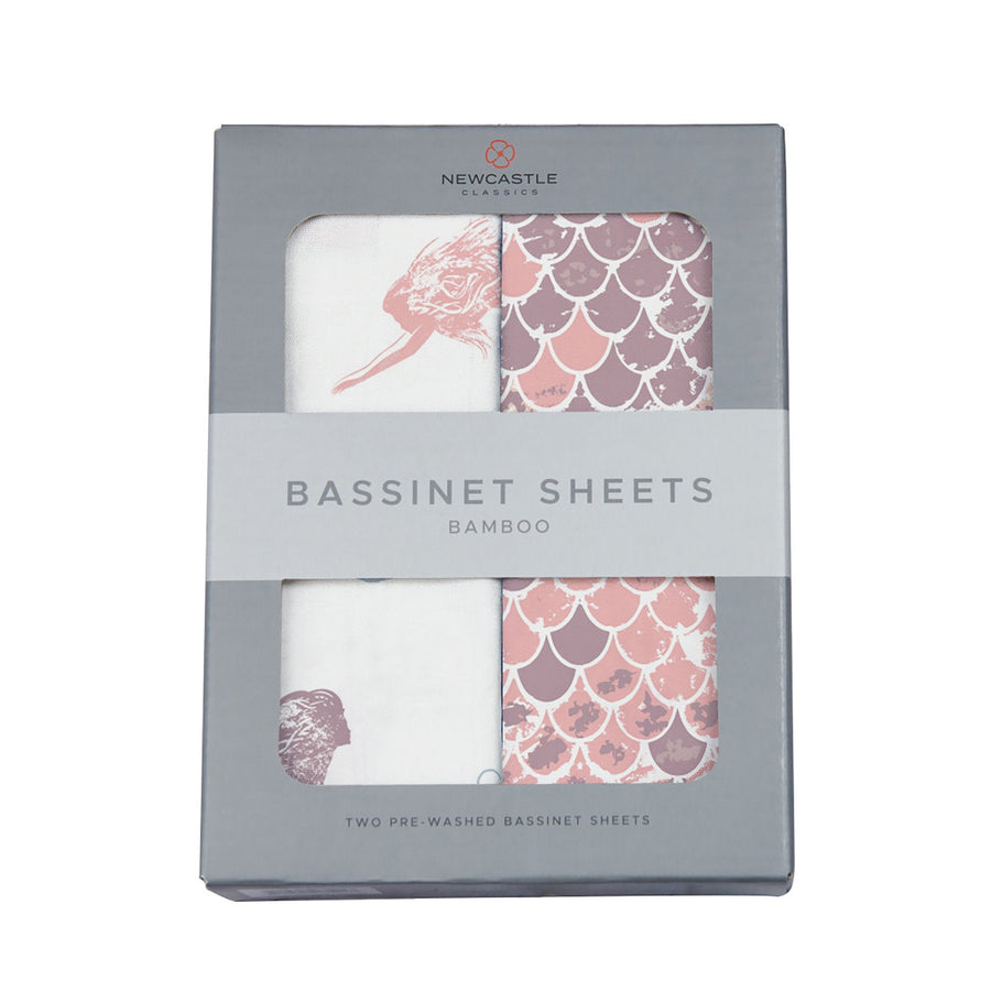 Mermaids and Scales Bamboo Changing Pad Cover/Bassinet Sheets-1